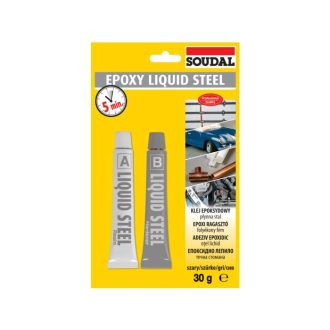 SOUDAL EPOXY LIQUID STEEL 2*15ML.