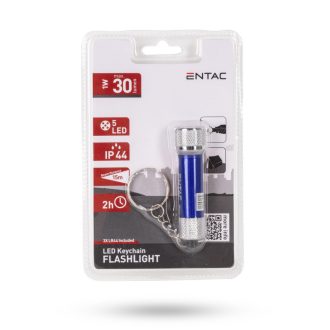 ENTAC ELEMLÁMPA 5 LED KÉK, KULCSTARTÓS