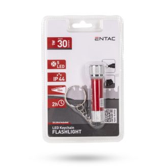 ENTAC ELEMLÁMPA 5 LED PIROS, KULCSTARTÓS