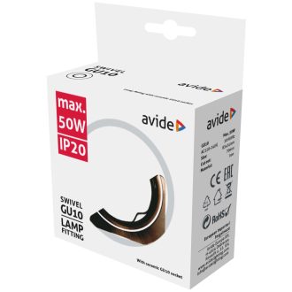 AVIDE GU10 KERET,RÉZ FORG. DOMB. ABGU10F-CS-CO