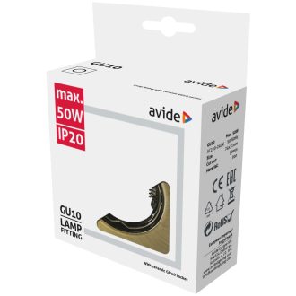 AVIDE GU10 KERET,RÉZ NÉGYZET ABGU10F-S-CO