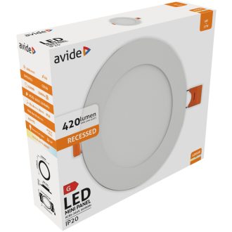 AVIDE LED PANEL BEÉPÍTHETŐ KEREK 6W 4000K