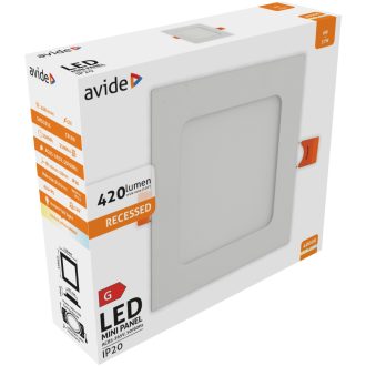 AVIDE LED BEÉPÍTHETŐ NÉGYZET 6W 4000K