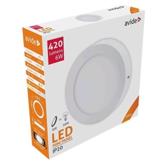 AVIDE LED LÁMPA MENYEZETI KÖR 6W 4000K NW