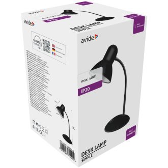 AVIDE BASIC ASZTALI LÁMPA SIMPLE FEKETE