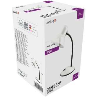 AVIDE BASIC ASZTALI LÁMPA SIMPLE FEHÉR