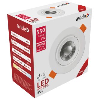 AVIDE BEÉPÍTHETŐ LED SPOT KEREK 7W WW 3000K