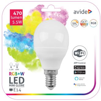 AVIDE SMART LED MINI GLOBE/5,5W/RGB+W/WIFI APP