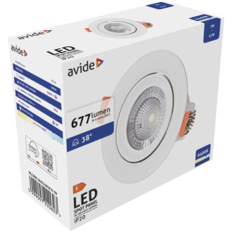 AVIDE LED BEÉPÍTHETŐ SPOT KEREK 7W 6400K