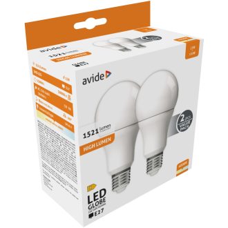 AVIDE LED GLOBE TWIN PACK A60 13W E27 NW 4000