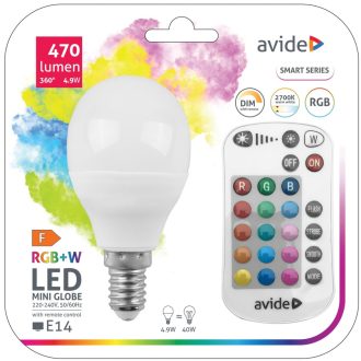 AVIDE SMART LED 4.9W 2700K+TÁVIRÁNYÍTÓ