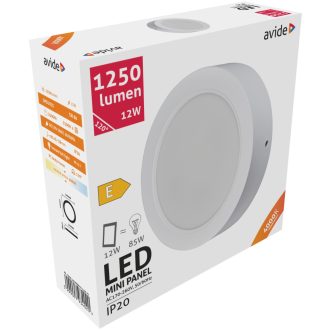 AVIDE LED PANEL BEÉPÍTHETŐ KEREK 12W MŰA