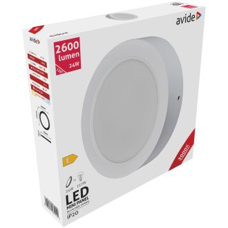 AVIDE LED FALI KEREK MENNY. LÁMPA 24W 3000K