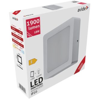 AVIDE LED FALI,NÉGYZET MENNYEZ.LÁMPA 18W WW