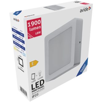 AVIDE LED FALI,NÉGYZET MENNYEZ.LÁMPA 18W CW