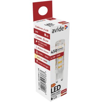 AVIDE LED G9 4,2W 3000K