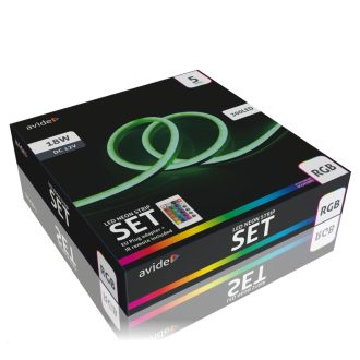AVIDE LED SZALAG TÁVIRÁNYÍTÓVAL NEON 12V/5M
