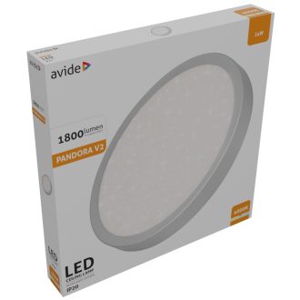AVIDE LED MENNYEZETI LÁMPA PANDORA EZÜST 24W