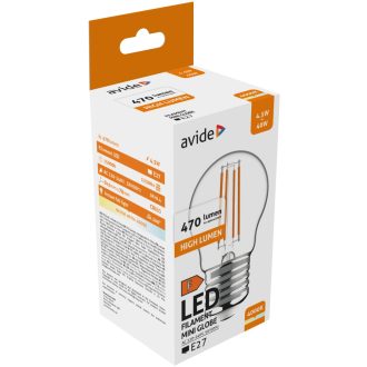AVIDE LED FILAMENT 4,5W E27 GLOBE 4000K 470LM