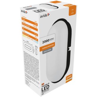 AVIDE CSEPPÁLLÓ MENNY.LÁMPA IP65 20W FEKETE