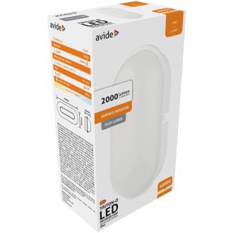 AVIDE CSEPPÁLLÓ MENNY.LÁMPA IP65 20W FEHÉR