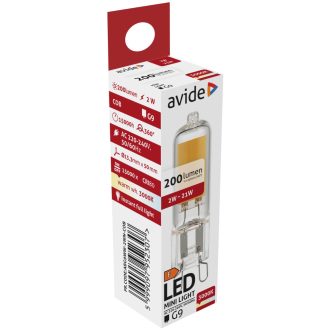 AVIDE LED 2W G9 COB 3000K