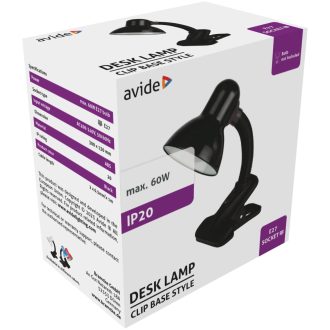 AVIDE BASIC ASZTALI LÁMPA FEKETE 60W