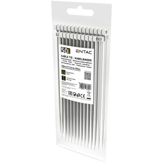 ENTAC KÁBELKÖTEGELŐ 100X2,5MM FEHÉR 50DB/CS