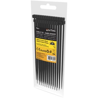 ENTAC KÁBELKÖTEGELŐ 100X3,6 50DB/CS FEKETE