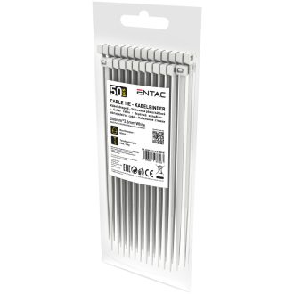 ENTAC KÁBELKÖTEGELŐ 200X3,6 50DB/CS FEHÉR