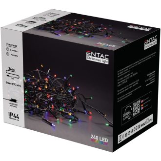 ENTAC KARÁCSONYI IP44 LED FÜZÉR 24M SZÍNES