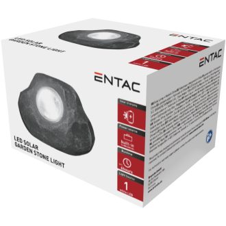 ENTAC KERTI SZOLÁR LÁMPA KŐ FORMA, MÜA. 1LED