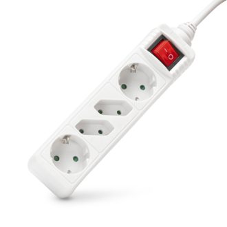 ENTAC ELOSZTÓ 4FOGLALAT, 2X16A, 2X2,5A 1,5M K.