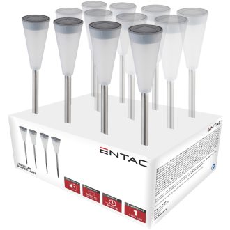 ENTAC KERTI SZOLÁR LÁMPA RM ACÉL 380MM