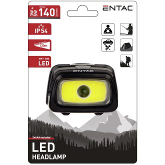 ENTAC FEJLÁMPA 5+3W 3*AAA FEKETE EHL-3N5-PB