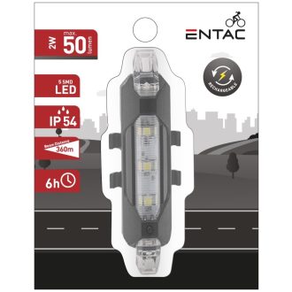 ENTAC BICIKLILÁMPA 2W FEHÉR UJRATÖLTHETŐ