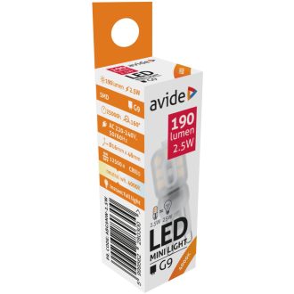AVIDE LED 2,5W G9 NW 4000K