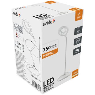 AVIDE LED ASZTALI LÁMPA MINIMAL 4W FEHÉR