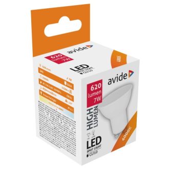 AVIDE LED SPOT GU10 NW 7W 4000K ALU+PLASTIC