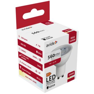 AVIDE LED SPOT ALU+PLASTIC 7W GU10 NW 4000K