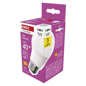 EMOS LED E27/6W/4W(40W)4000K ZQ5121/ZQ5E23