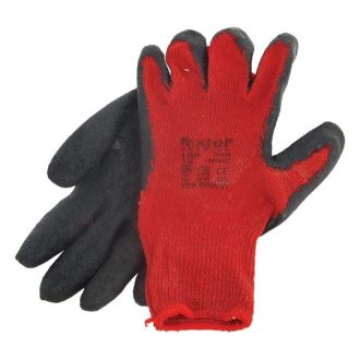 EXTOL KESZTYŰ KÖTÖTT VÖRÖS LATEX CSÚSZ.GÁTL.