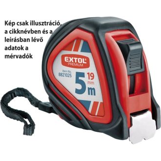 EXTOL MÉRŐSZALAG GUMÍROZOTT 10M STOPPOS