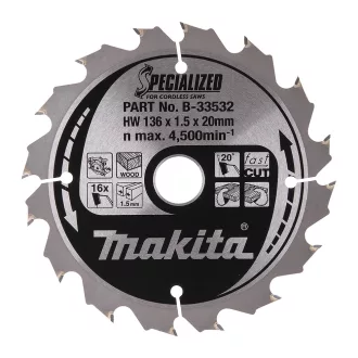 MAKITA KÖRFŰRÉSZLAP 136*20MM Z16 B-33532