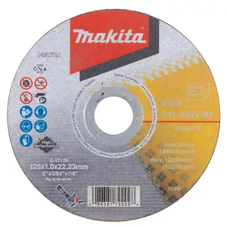 MAKITA VÁGÓKORONG INOX 125X1MM E-17120-12