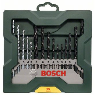 BOSCH X-LINE FÚRÓKÉSZLET 15DB (FÉM-FA-BETON)
