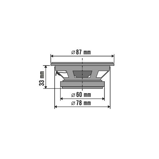 SOMOGYI  BK087 87MMAUTÓHSZ.PÁR,4OHM