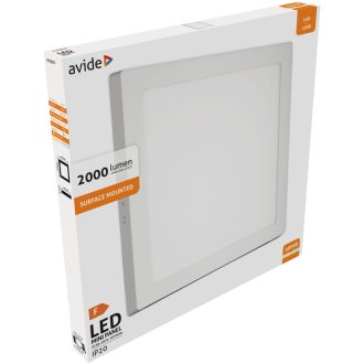 AVIDE MENNYEZETI LÁMPA NÉGYZ 24W 4000K 1920LM