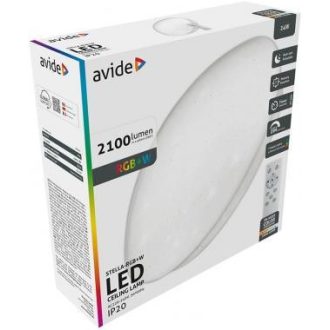 AVIDE MENNYEZETI LÁMPA LED STELLA 24W/RGB/TÁV.