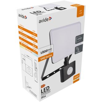 AVIDE LED REFLEKTOR SLIM 20W FEHÉR MOZGÁSÉRZ.